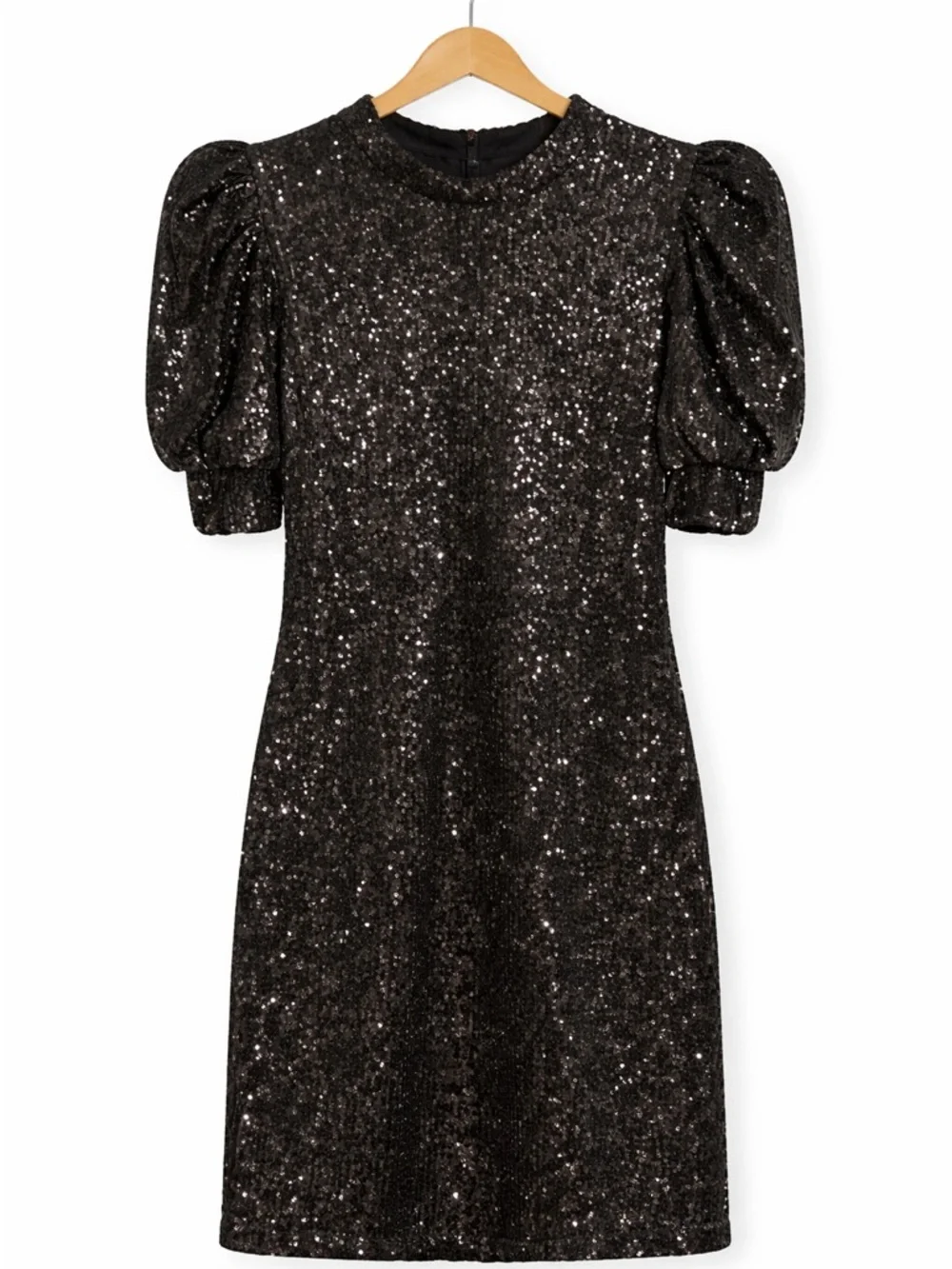 Joie‎ Black Sequin Mini Dress Puff Sleeve Party Cocktail NWOT